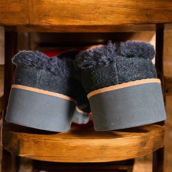 NWOB VIONIC (   ) KAILEN SLIP-ON Black Mule Shearling Suede Shoes - Picture 10 of 14